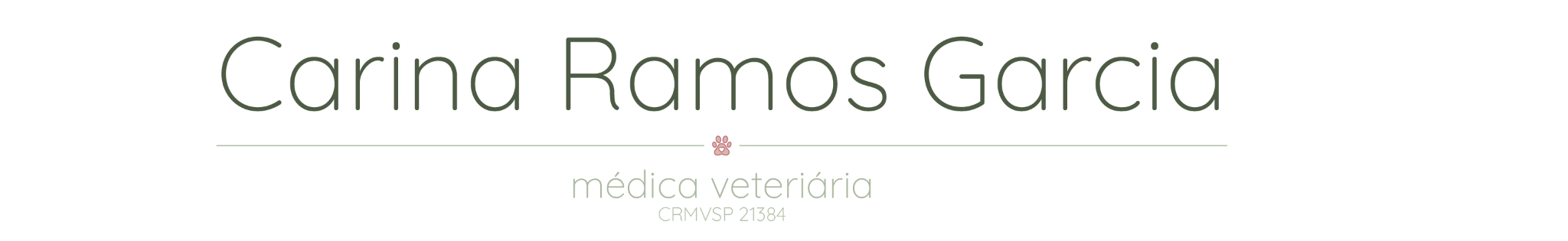 Carina Ramos Garcia, médica veterinária, CRMV-SP 21.384